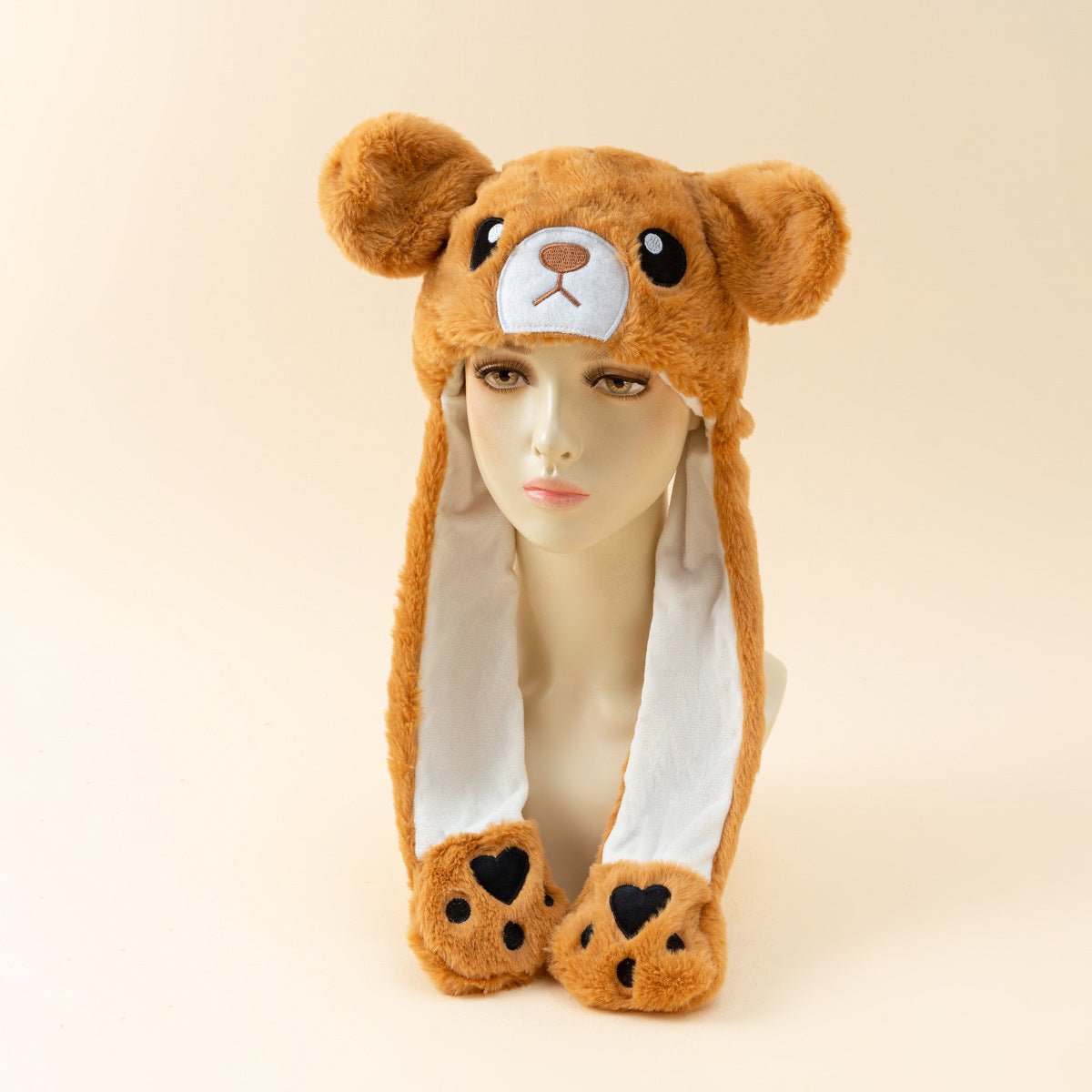 Autumn And Winter Cute Animal Plush Moving Ear Hat Limorista