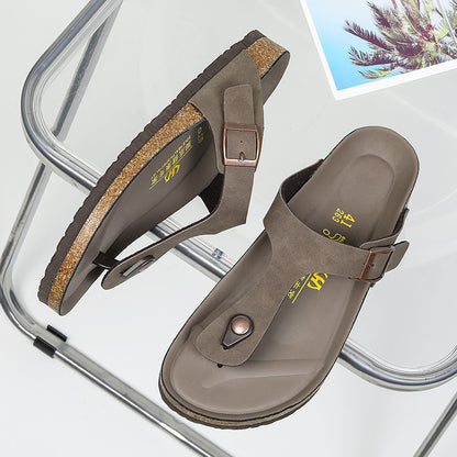 Same Cork Flip-flops Plus Size Outer Wear Limorista
