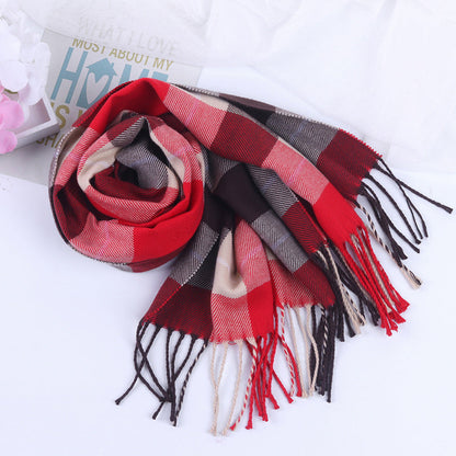 Autumn And Winter British Style Plaid Scarf Winter Limorista