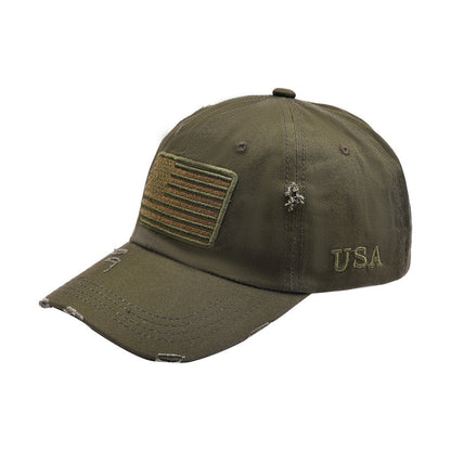 Letter Embroidery USA Flag Baseball Hat Limorista