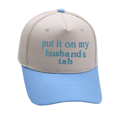 Put It On My Husbands Tab Trucker Embroidery Color Matching Baseball Cap Limorista