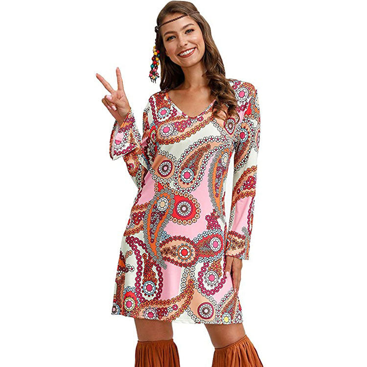 Hippie Clothing Print Dress Women Limorista