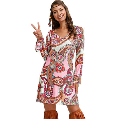 Hippie Clothing Print Dress Women Limorista