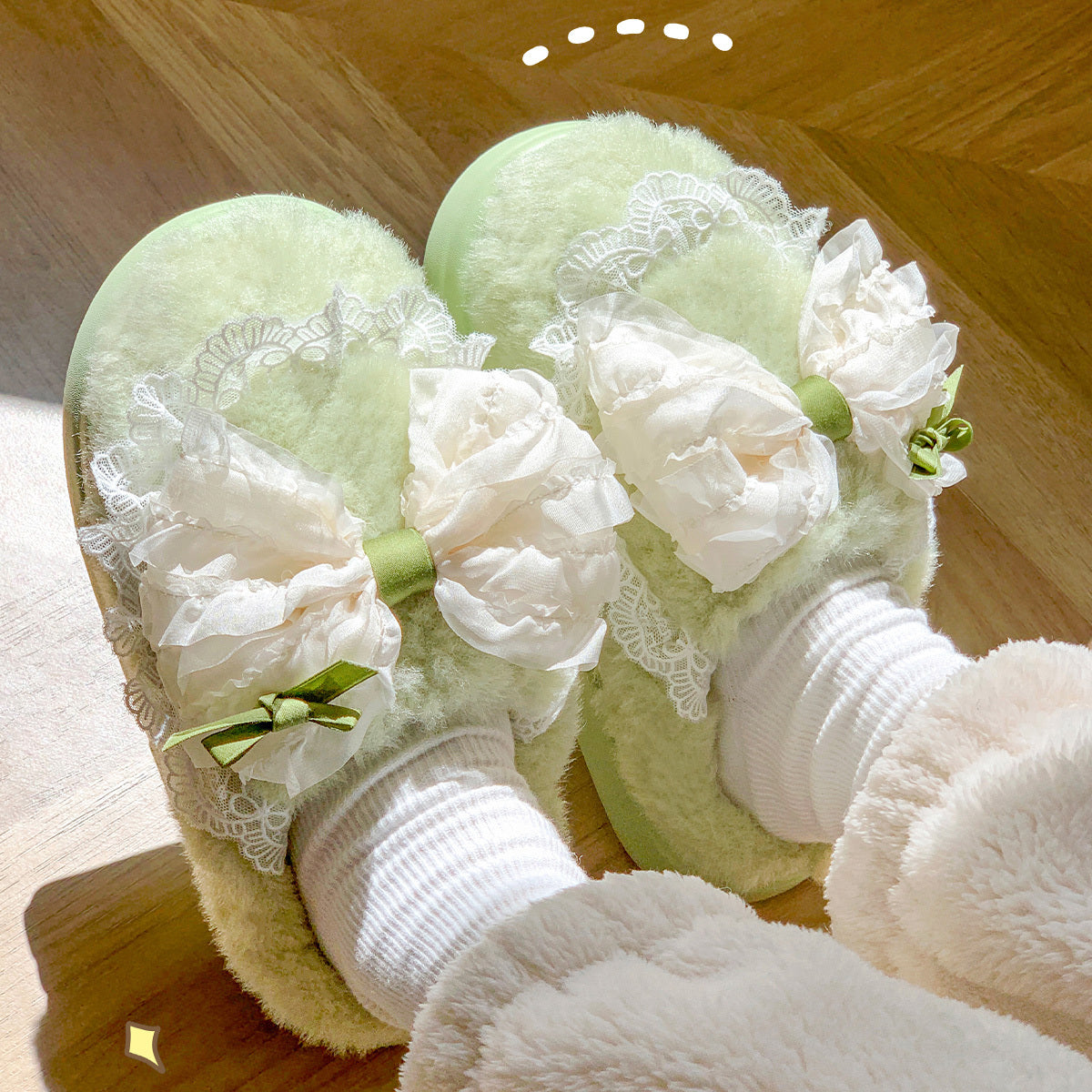 Indoor Warm Girl Plush Slippers For Home Use, Worn Outdoors In Autumn And Winter Limorista