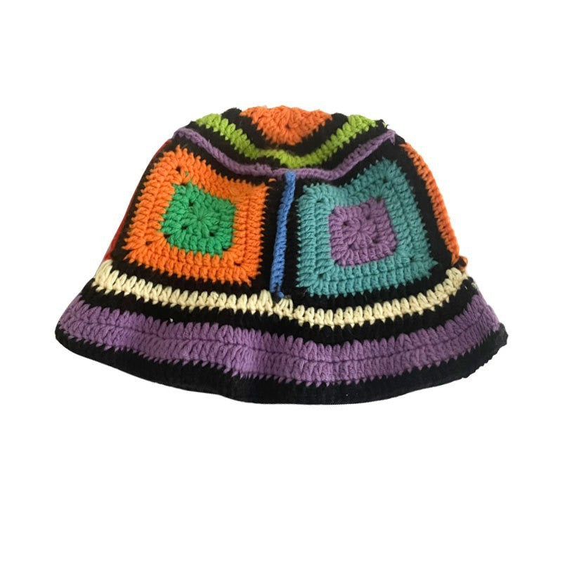 Japanese-style Retro Hollow Flower Handmade Knitted Bucket Hat Women Limorista