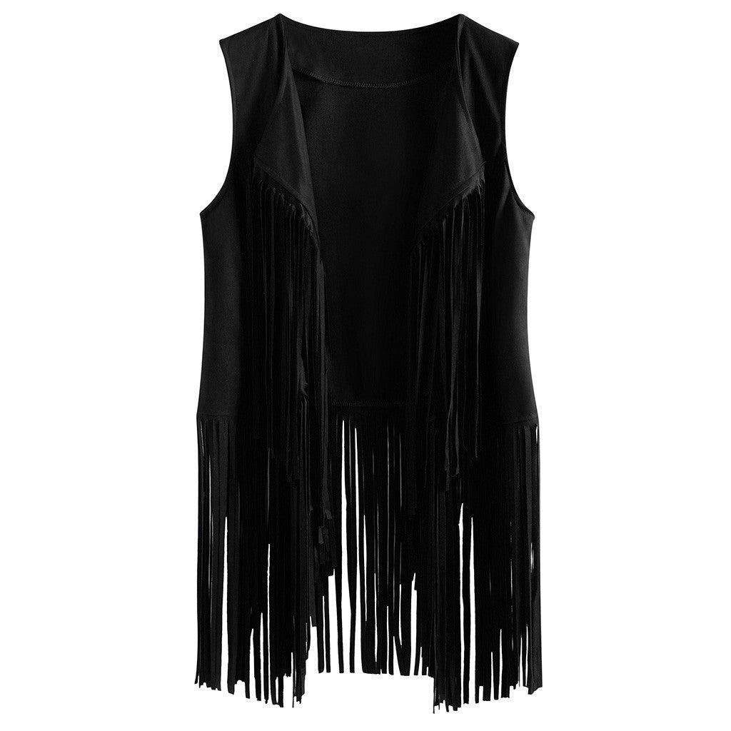 Fashion Thin Tassel Sleeveless Vest Women Limorista