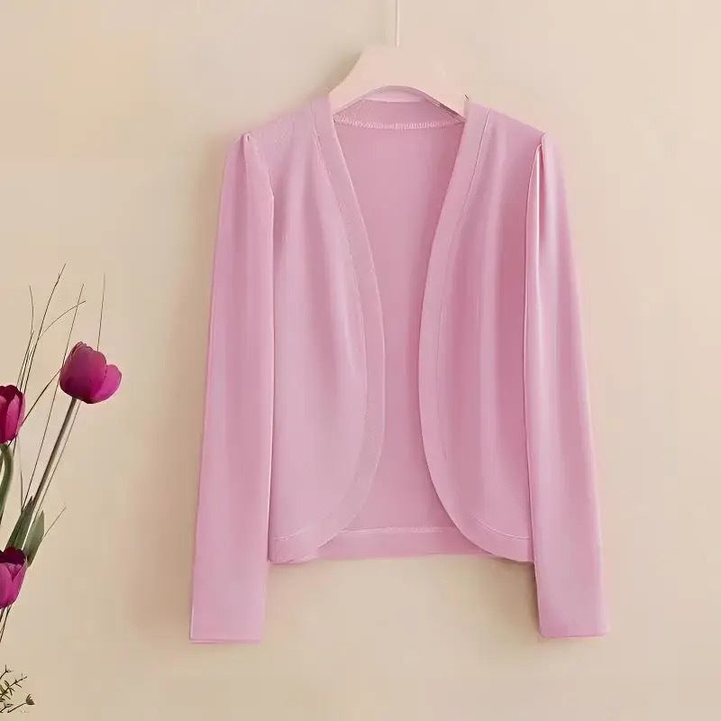 Shawl Cardigan Short Cardigan Pure Color All-matching Women Limorista