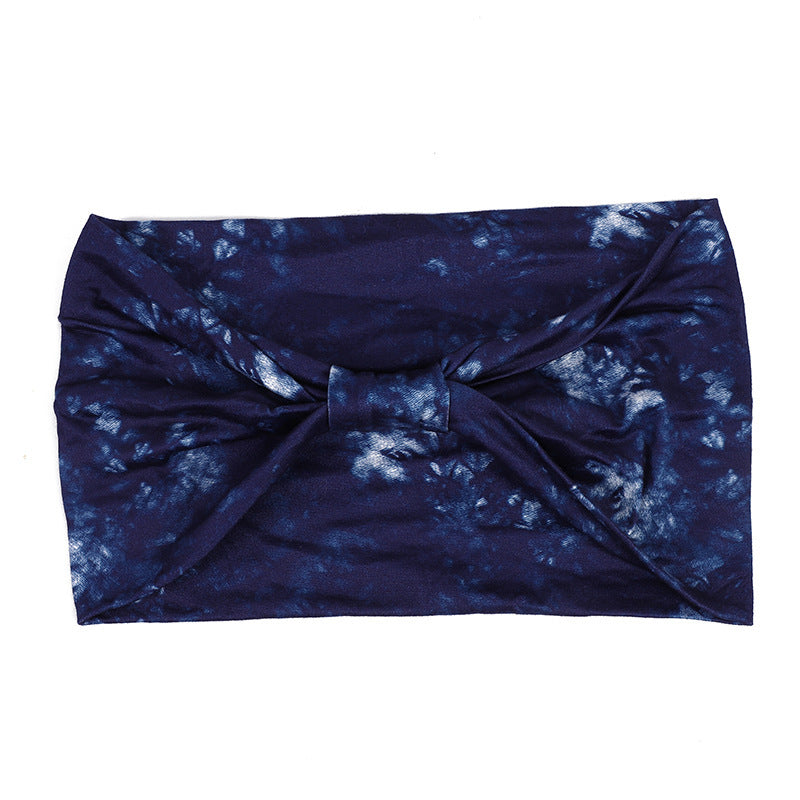 European And American New Tie-dye Sports Sweat-absorbent Hair Band Women&