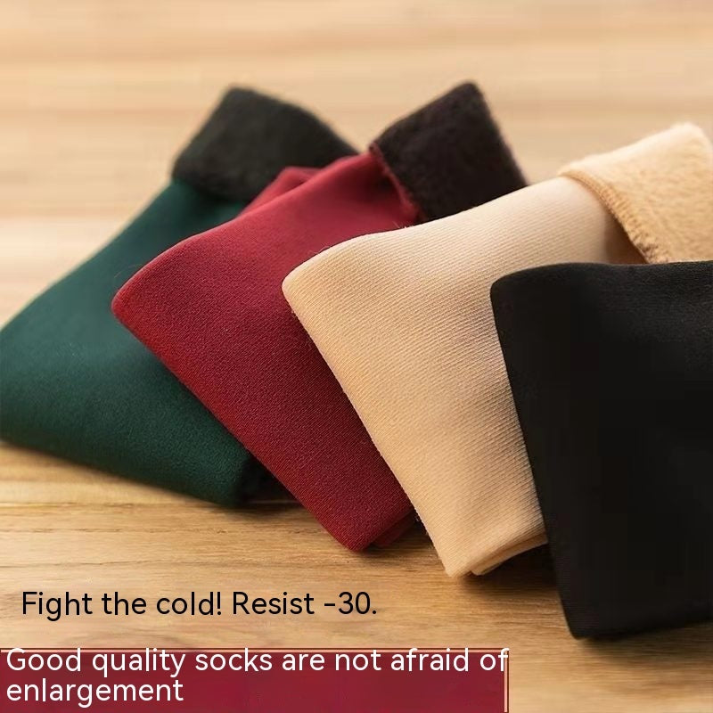 Fleece Lined Padded Warm Keeping Snow Socks Women Mid-high Tube Long Limorista