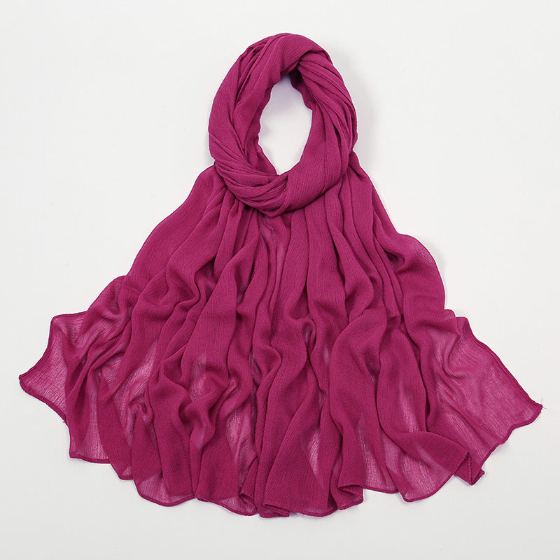 Curling Rayon Wrinkle Scarf Women&