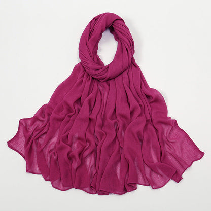 Curling Rayon Wrinkle Scarf Women&