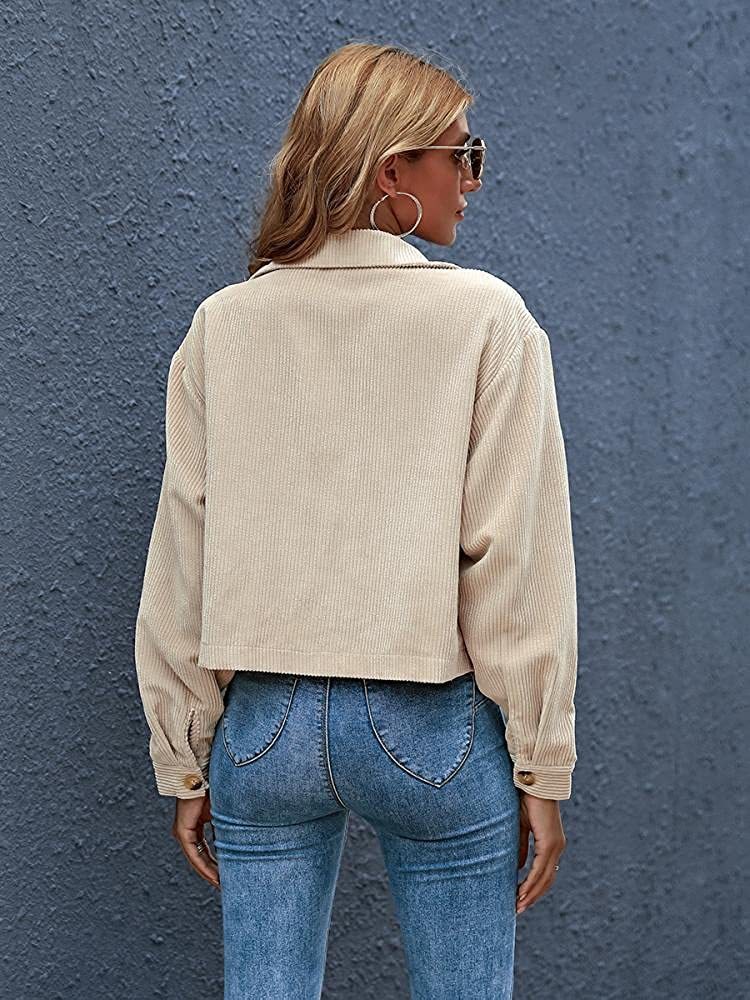 New European And American Fashion Corduroy Ladies Shirt Jacket Limorista