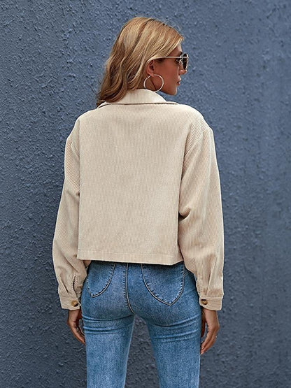 New European And American Fashion Corduroy Ladies Shirt Jacket Limorista