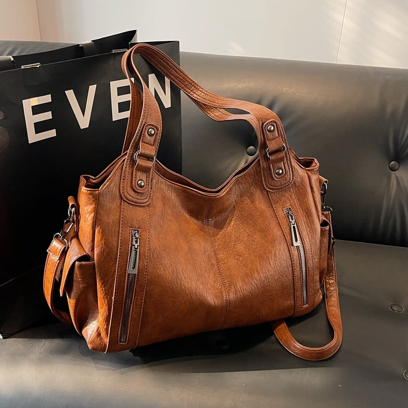 Handbag European And American Retro Solid Color Simple Texture Limorista
