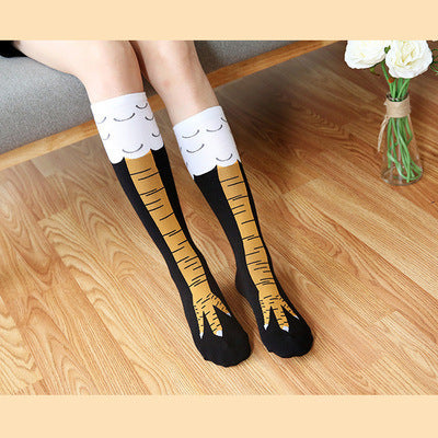 Spring And Autumn Knee Socks Funny Chicken Socks Limorista