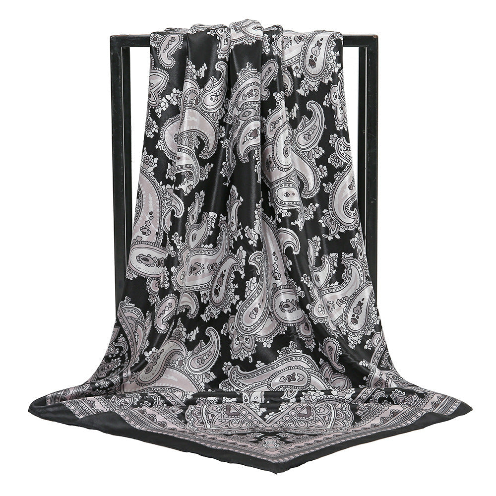 Paisley Printed 90 Square Scarf Retro Fashion Shawl Limorista