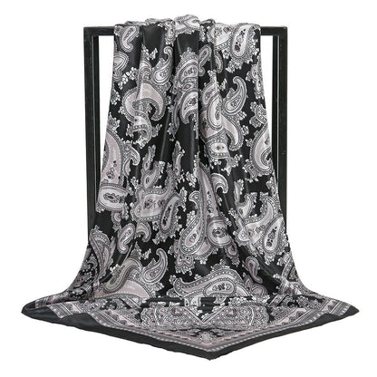 Paisley Printed 90 Square Scarf Retro Fashion Shawl Limorista