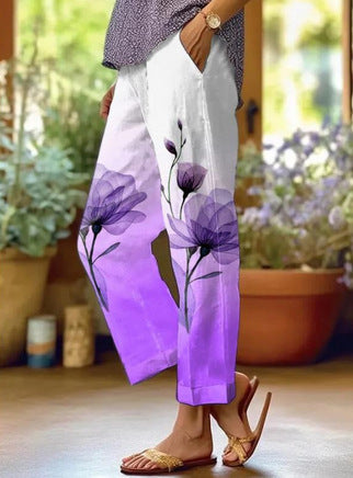 New Casual 3D Digital Printing Drawstring Trousers Limorista