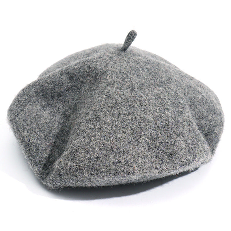 Artistic Wool Candy Color Painter Cap Fashionable Warm Hat Limorista