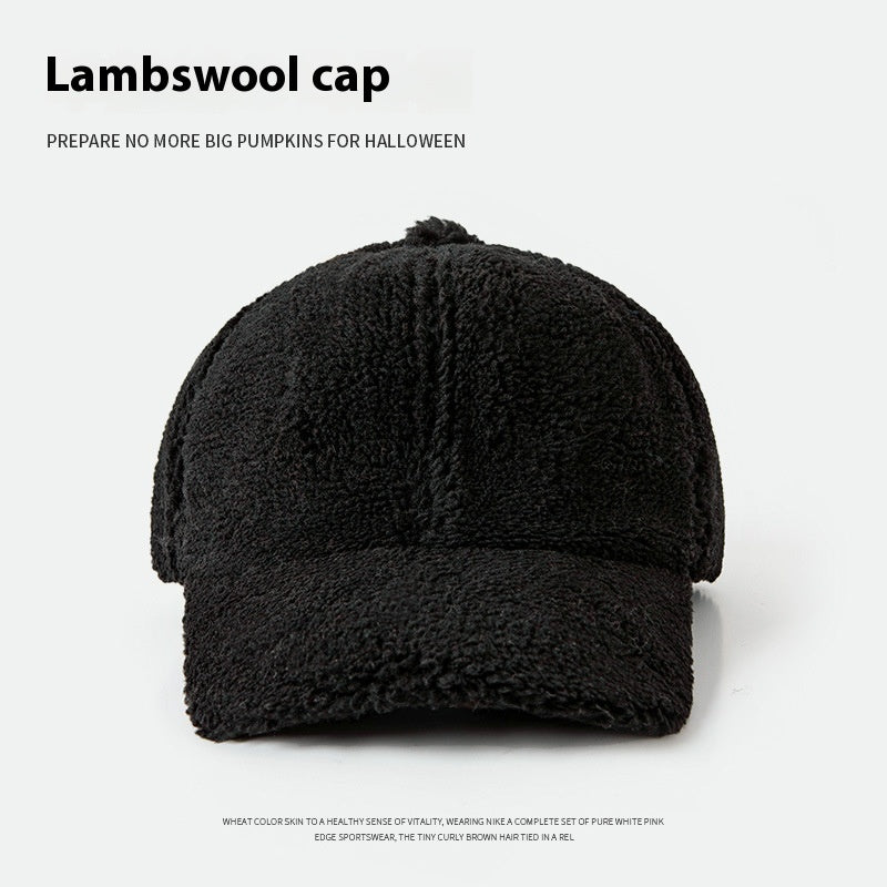 Lamb Wool Hat For Women Plush Peak Cap Limorista