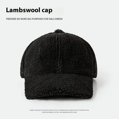 Lamb Wool Hat For Women Plush Peak Cap Limorista