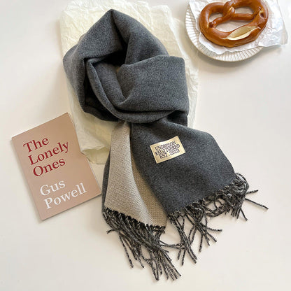 Double-sided Artificial Cashmere Scarf Women&