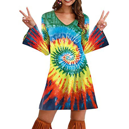 Hippie Clothing Print Dress Women Limorista