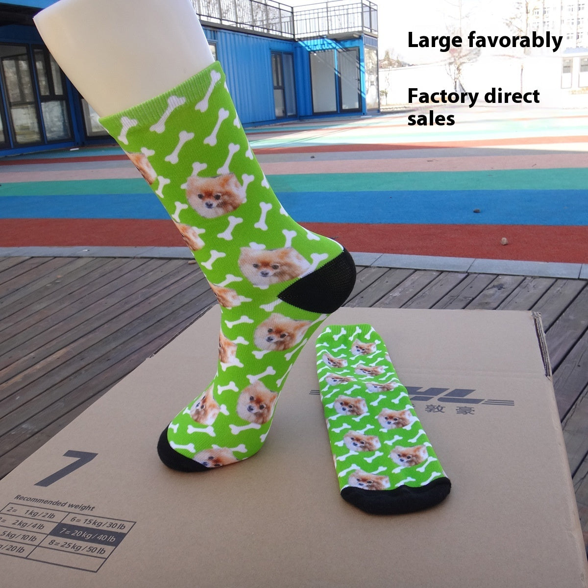 Cartoon Pet Head Face Socks Limorista