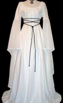 Halloween Long Sleeve Round Collar Belt Irregular Ladies Dress Halloween Witch Costume Limorista