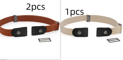 New Slim Elastic Invisible Belt Simple Lazy Belt Fat Elastic Leather Limorista