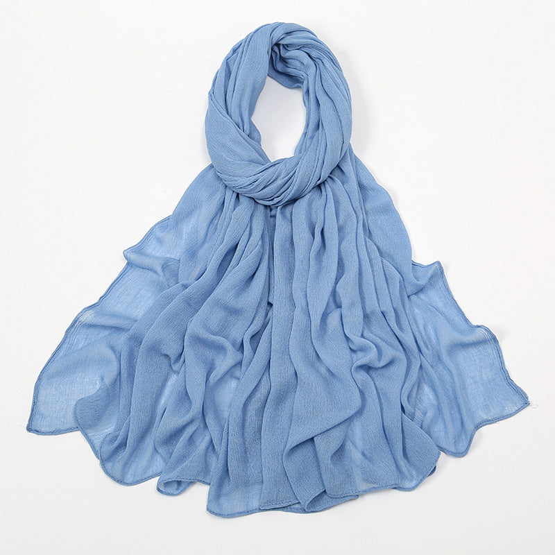 Curling Rayon Wrinkle Scarf Women&
