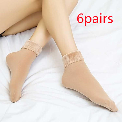 Winter Plush Thickened Mid Height Warm Snow Socks Limorista