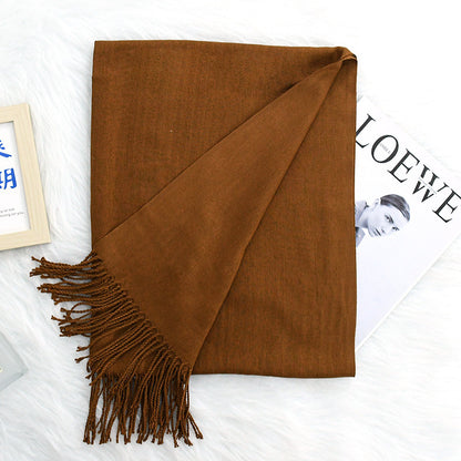 Annual Meeting Warm Cashmere Tassel Scarf Limorista