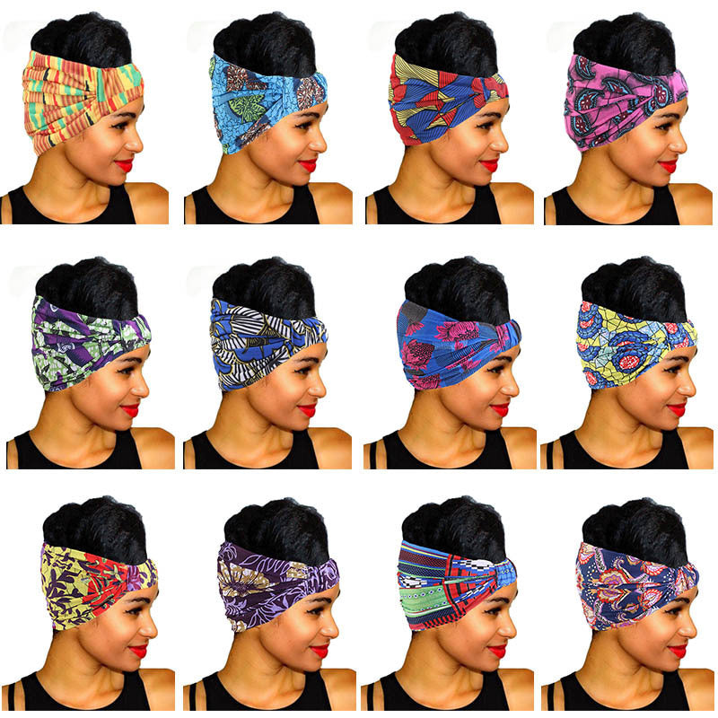 African print wide headscarf Limorista