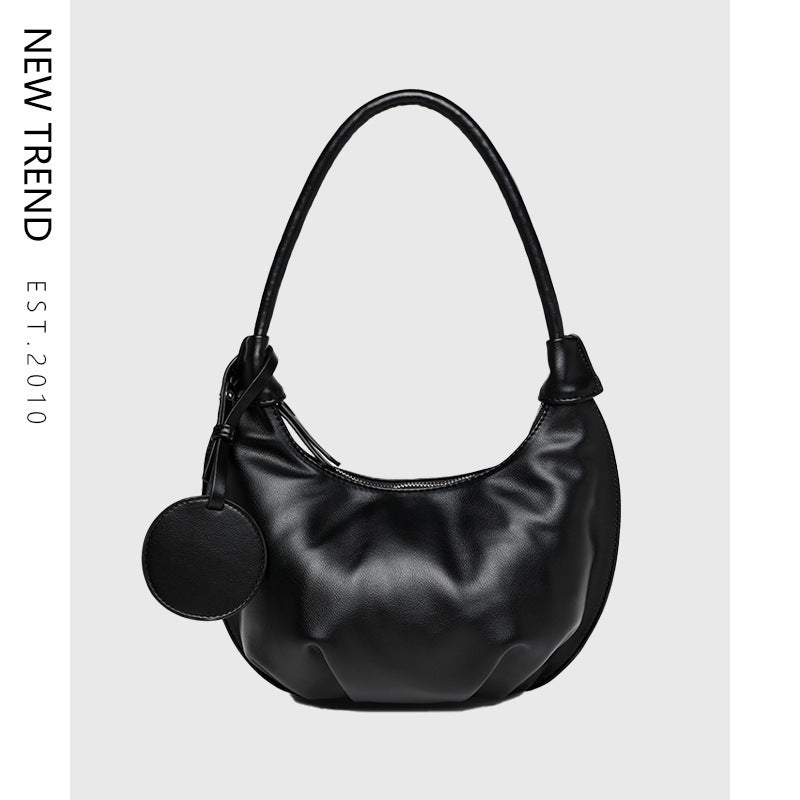 Portable Underarm Bag Leisure Soft Leather Versatile Shoulder Dumpling Bag Limorista