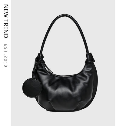 Portable Underarm Bag Leisure Soft Leather Versatile Shoulder Dumpling Bag Limorista