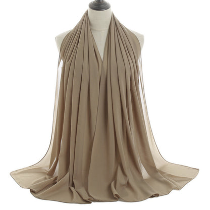 70x180cmMonochrome Pearl Chiffon Hijab Scarf Limorista