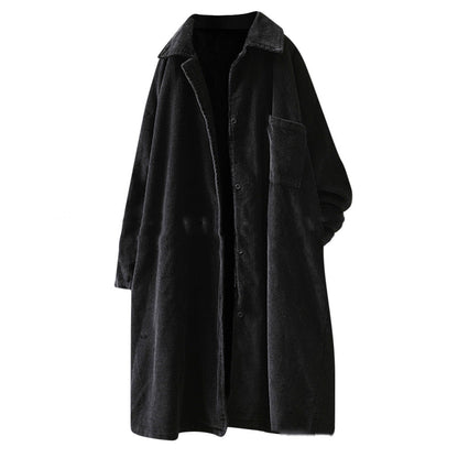 Simple Lapel Long Sleeve Mid-Length Trench Coat Women Limorista