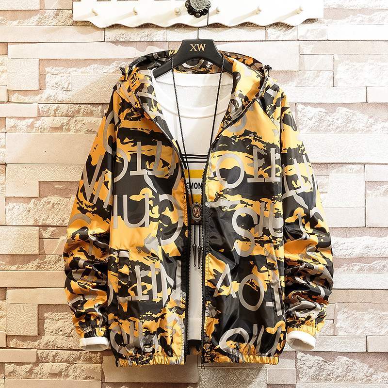Men Casul Streetwear Hooded Printing Coats Limorista