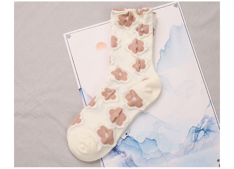Renaissance Ethnic Floral Thigh High Socks Children Limorista