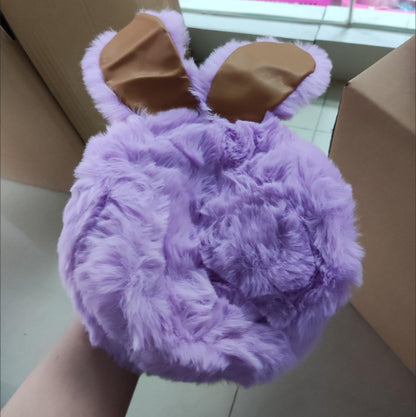 Plush Bag Faux Fur Rabbit Ear Clip Limorista