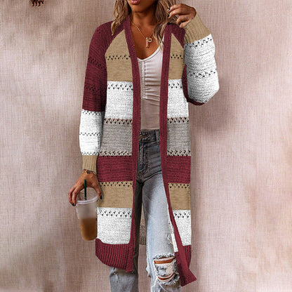 Medium length long sleeve knitted cardigan Limorista