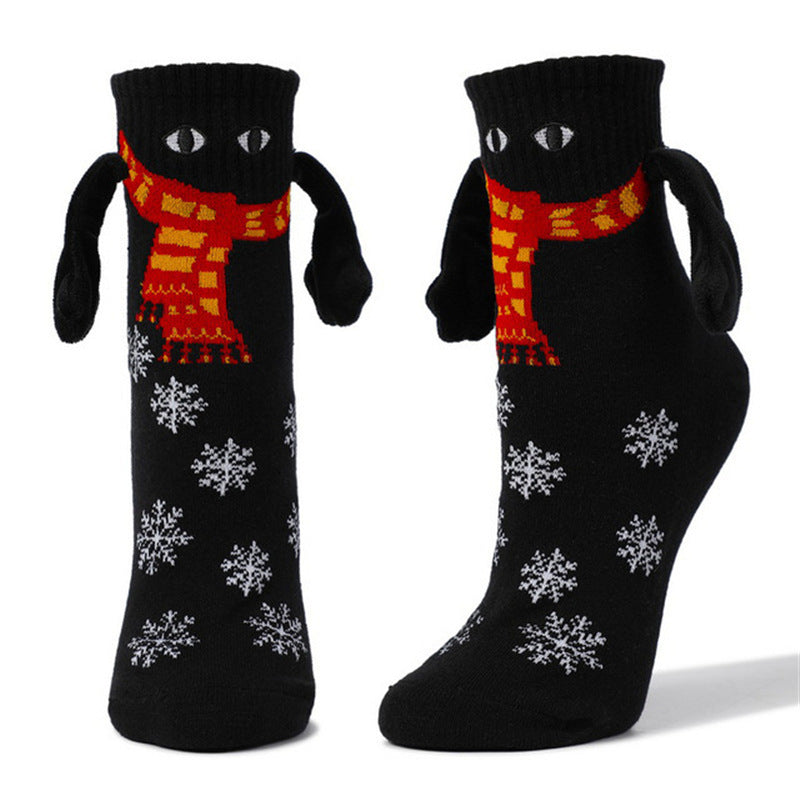 Couple Magnetic Handle Cute Hand Socks Christmas Limorista