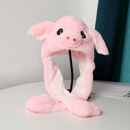 Warm Plush Moving Ear Hat Limorista