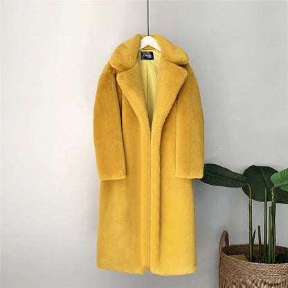 Thick long fur coat faux fur faux fur coat Limorista