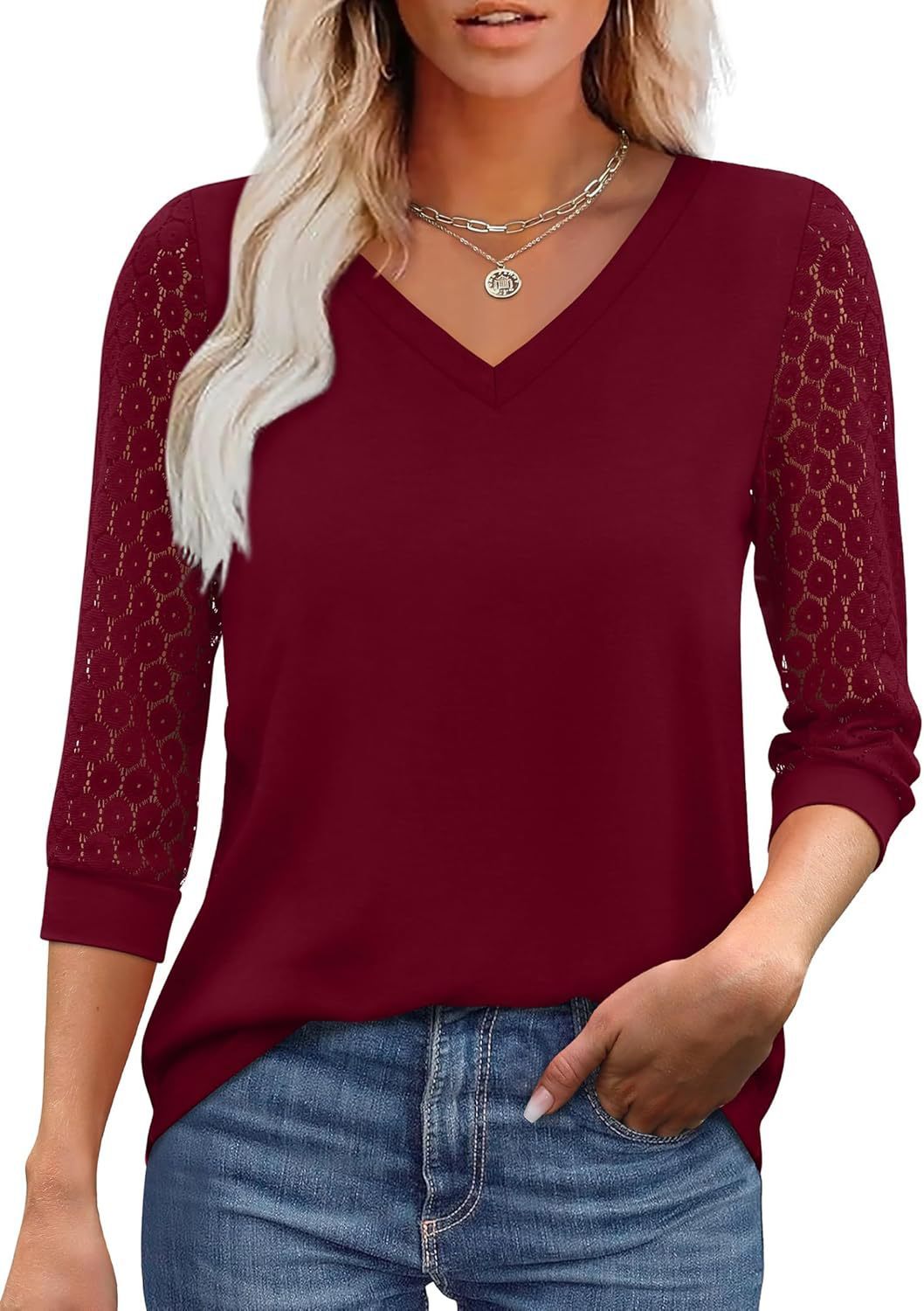 Hollow-out Lace Tops Casual Loose Limorista