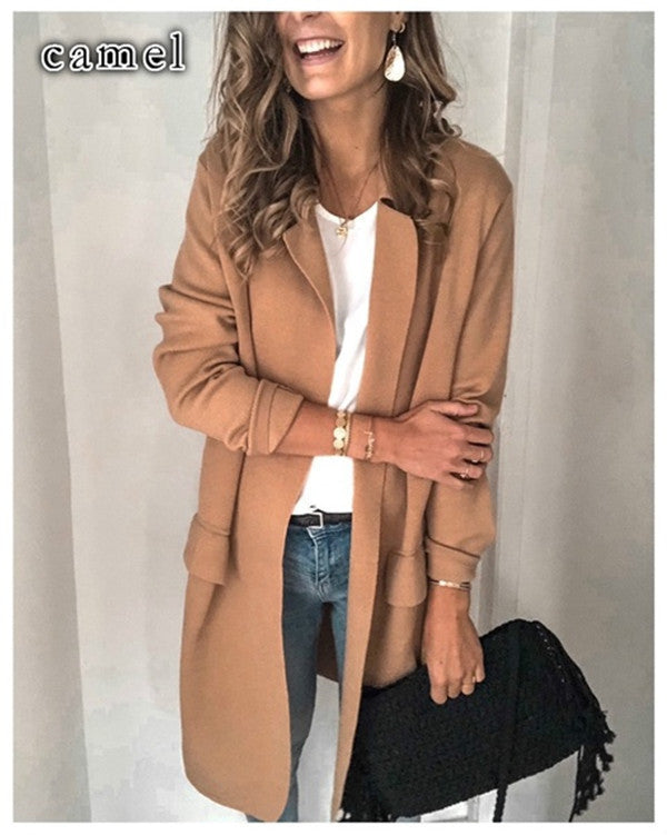 Long sleeve fake pocket casual blazer Limorista