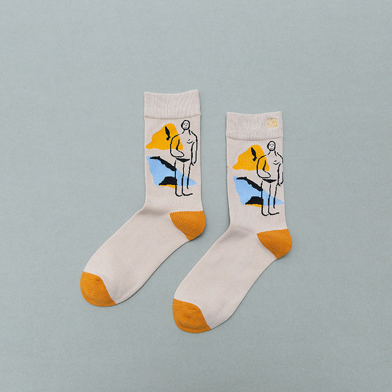 Retro Mid tube socks street art skateboard socks Limorista