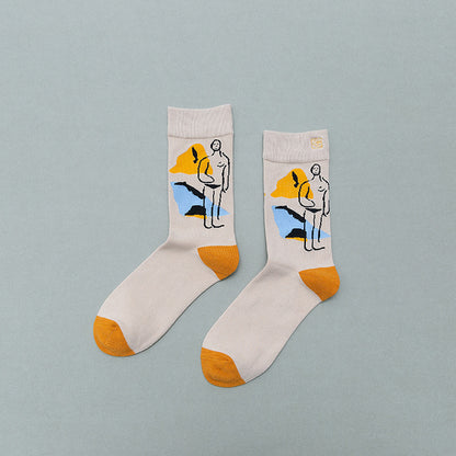 Retro Mid tube socks street art skateboard socks Limorista
