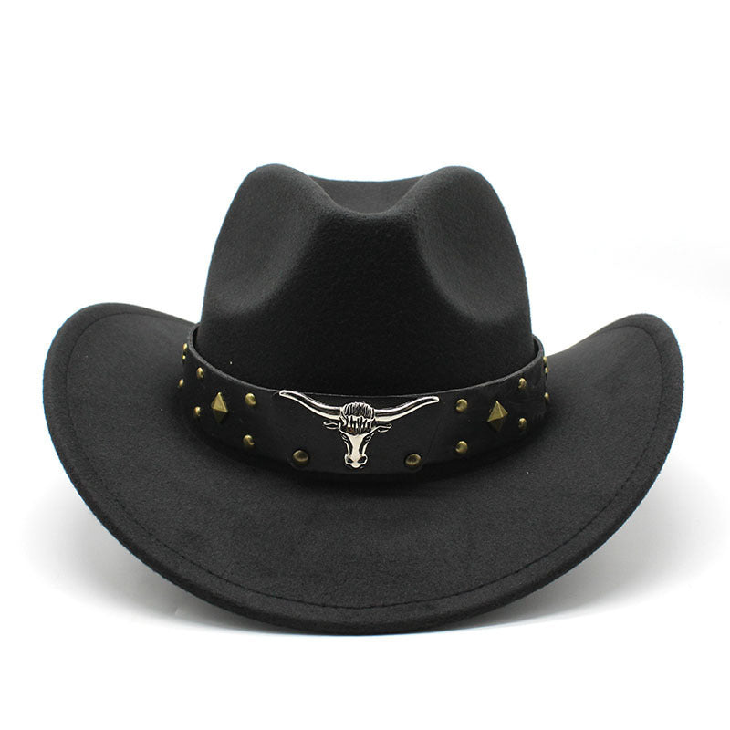 Polyester Retro Jazz Western Cowboy Hat Limorista